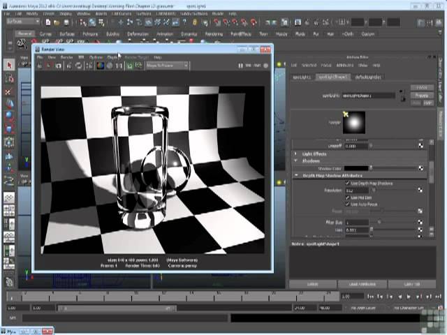 Maya 2012 Tutorial - Ray Trace Shadows and Pitting