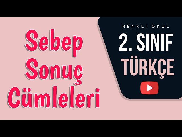 Sebep Sonuç Cümleleri (Neden Sonuç) - 2. Sınıf Türkçe