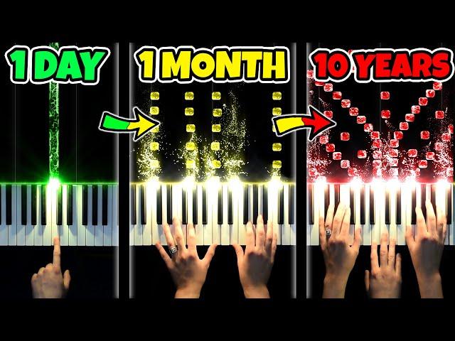 1 DAY vs 10 YEARS of PIANO