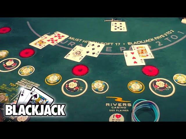 BLACKJACK $10,000 BUY-IN! Including Side Bets-Doubles & Splits!