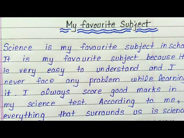 My favourite subject essay in english || Essay on my favourite subject