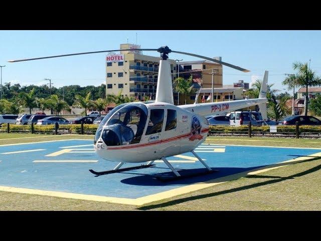 Robinson R44 (PP-LCM) engine startup and Takeoff