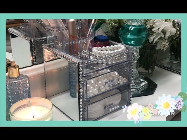 ~DIY~ Dollar Tree Glam Makeup Organizer ~ Trinket Box