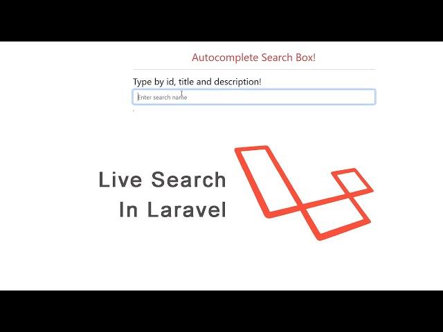 Live search in laravel