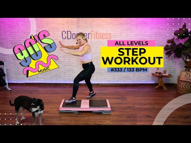 90's Dance Step Aerobics Workout Video// Step #333 Basic to Advanced - 40 min