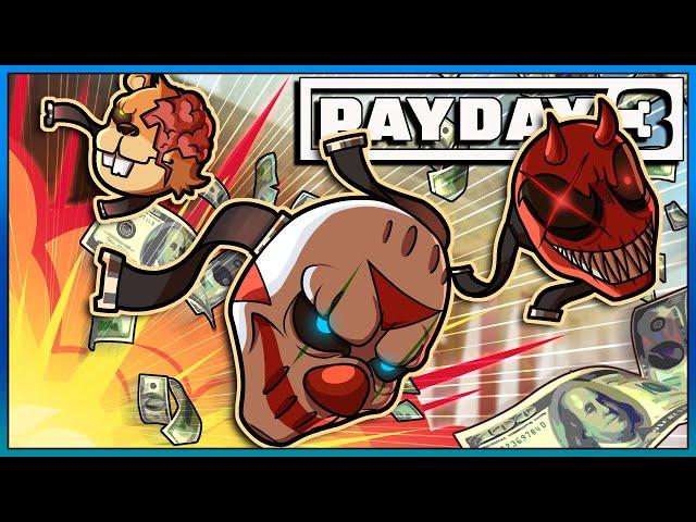 TODAY WE ROB A BANK - Payday 3 with Cartoonz & Squirrel