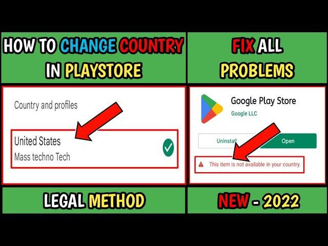 how to change country in playstore and how to fix this item it's not available in your country 2022