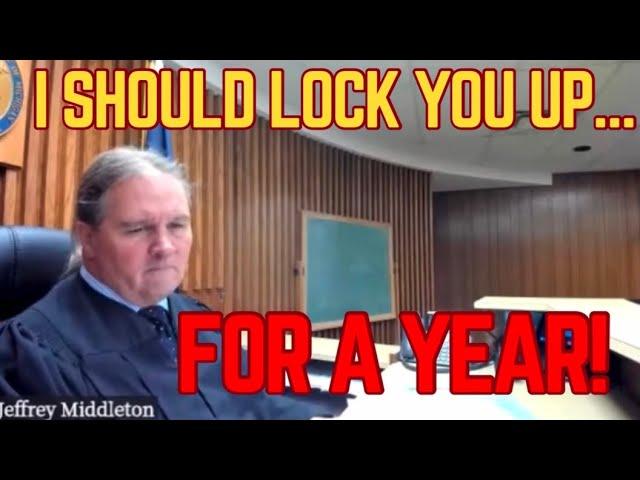 I should LOCK YOU UP FOR A YEAR! Judge Middleton with a TOUGH DECISION!