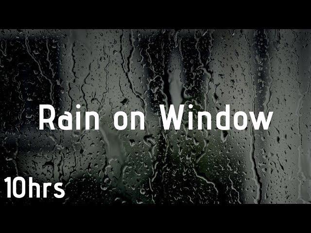 10 HOURS Gentle Rain Sounds on Window | Calm Rain | Black Screen Rain for Sleep, Study