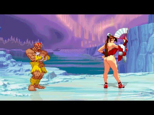 RAJAA DHALSIM vs MAI SHIRANUI - High Level Gameplay - Street Fighter Mugen