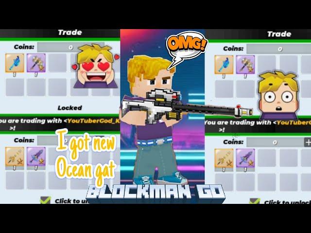 I GOT NEW OCEAN GAT IN RICH TRADE SYSTEM IN SKYBLOCK BLOCKMAN GO ENJOY VIDEO #skyblock #blockmango