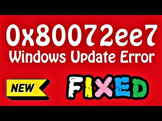 0x80072ee7 Windows 10 Update Error Fix (English) How to Fix 0x80072ee7 Error in Windows 10 \ 8 \ 7