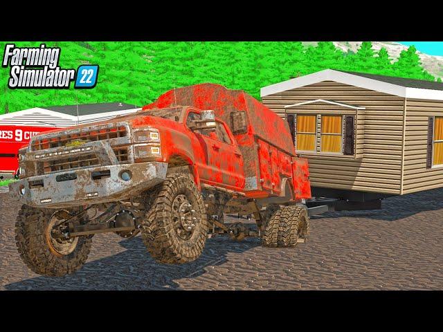 RIDING ON TWO WHEELS PULLING HOME STUCK IN MUD PIT! | CAN WE MAKE MILLIONS? FARMING SIMULATOR 22