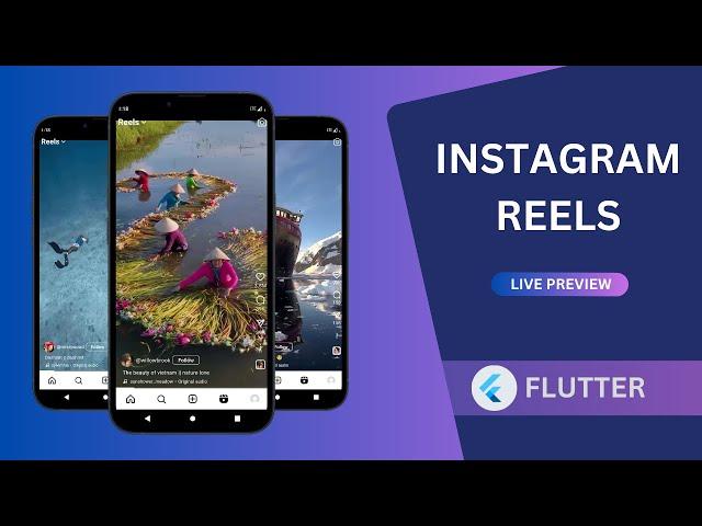 Flutter - Instagram Reels Ui Clone Using Flutter | Create Reels Video Player In Flutter