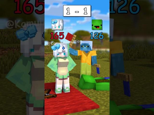 HELP JJ win the Trident Throw - MAIZEN Minecraft Animation #shorts