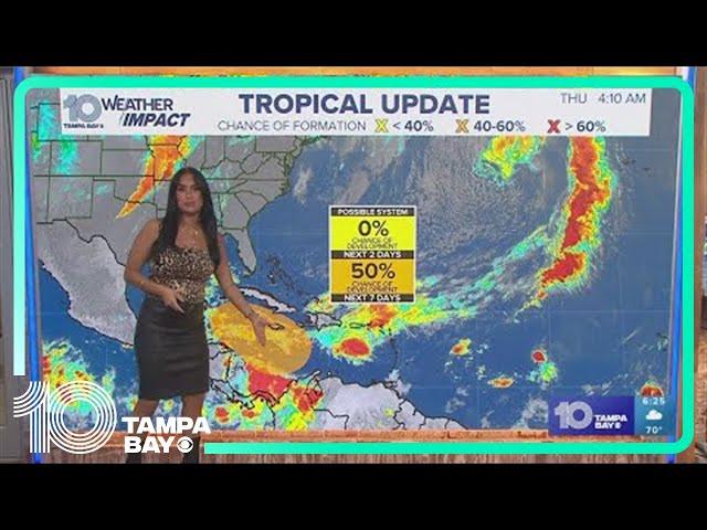 Tracking the Tropics: System has 50% chance of development over next week