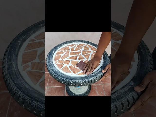 DIY Cement Ideas - Making Table Cement From Old Tire