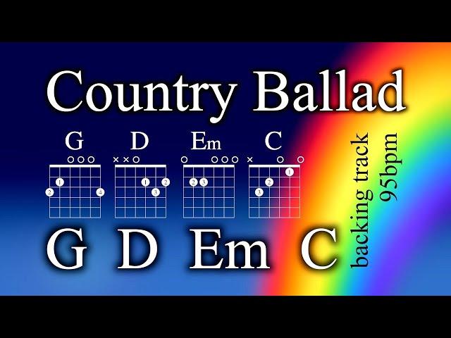 Country Ballad, backing track in G major, 95bpm. Play along & relax!