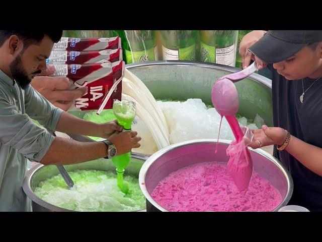 The Most Refreshing Pakola Milkshake | Crushed Ice Strawberry  Milkshake | Roadside Street Drink