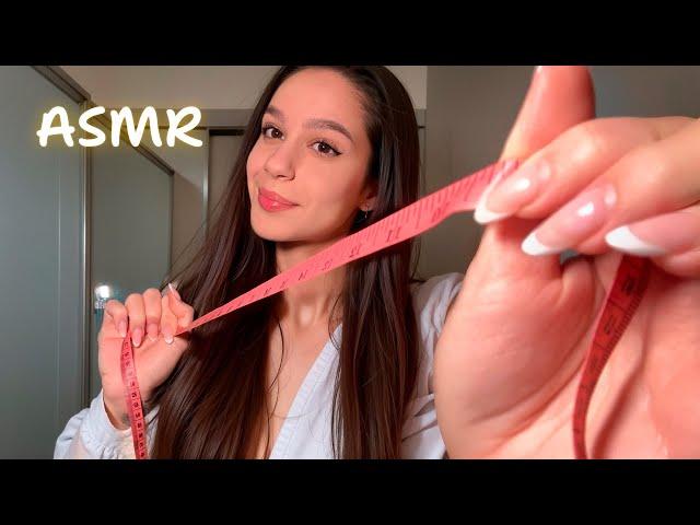 ASMR  Fall Asleep in 20 Minutes  (body scratching, measurements, inaudible whisper, tingles)