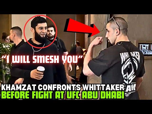 Khamzat Chimaev CONFRONTS Robert Whittaker At UFC 308 In Abu Dhabi (FULL VIDEO)