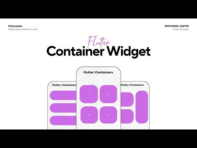 Flutter Tutorial:Creating Containers for Beautiful UI Designs | How to make Container |  Cool Widget