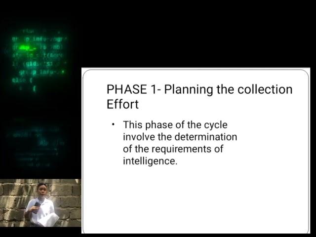 The Intelligence Cycle(Phase 1- PLANNING THE COLLECTION EFFORT)