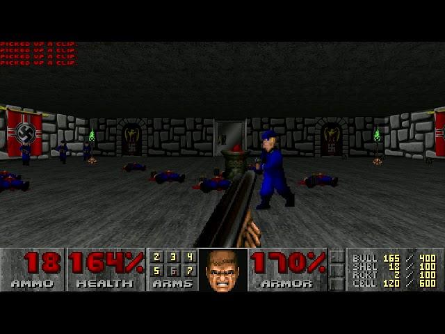 Doom II Hell on Earth MAP 31: Wolfenstein (100%)