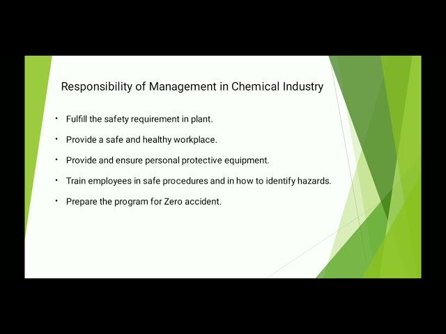 Safety toolbox talk 20 Responsibility of Management regarding safety in Industry