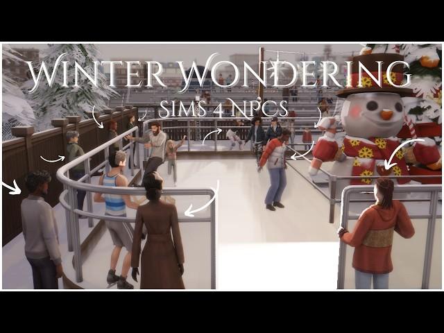 Sims 4 Mod Showcase Winter Wondering NPC Pack | Animated Deco Sims