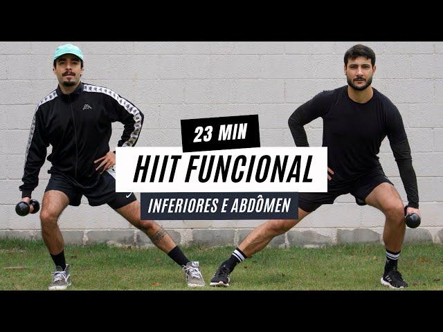 TREINO FUNCIONAL - INFERIORES E ABDÔMEN 23 MIN - musculação em casa