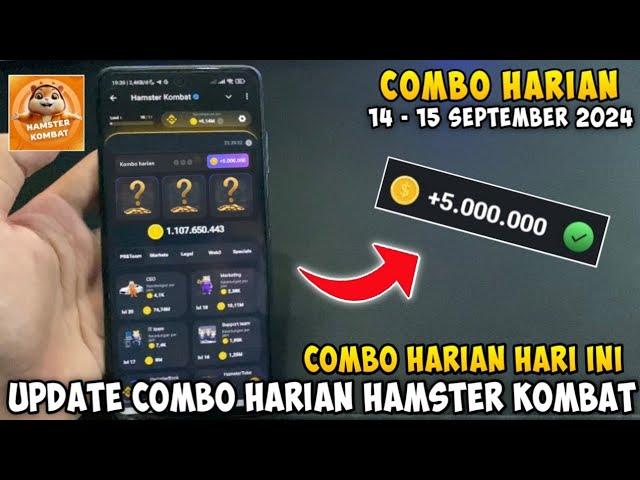 Combo Harian Hamster Kombat Hari Ini 14 - 15 September 2024 | Kombo Harian Hamster Kombat Terbaru