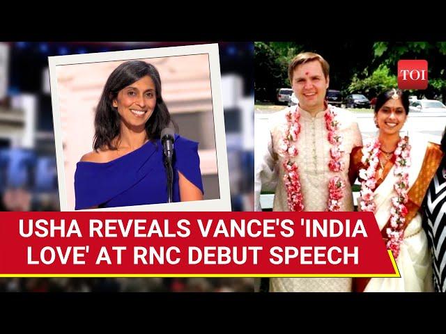 'JD Learned Indian...': Usha Vance Takes Centrestage At Republican Convention | Watch