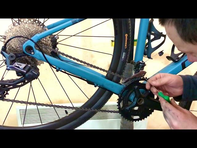 Shimano GRX Grevel derailleur installation установка, настройка переднего переключателя