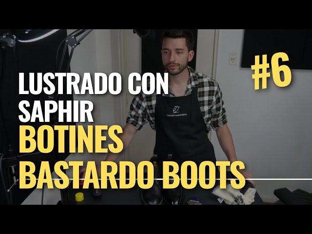 Limpieza y lustrado de unos botines negros con Saphir