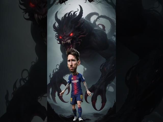 Messi and the Shadow Beast #football #messi