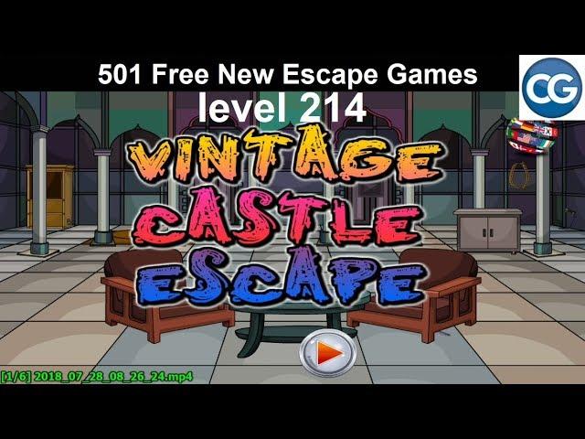 [Walkthrough] 501 Free New Escape Games level 214 - Vintage castle escape - Complete Game