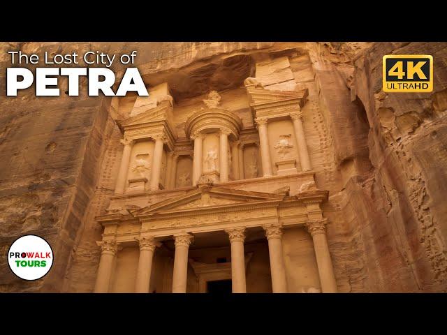 The Lost City of Petra - Walking Tour - 4K - with Captions