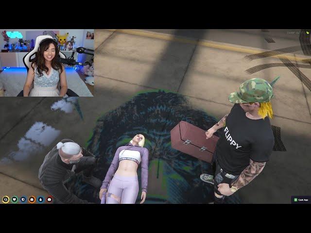 Ray doing on Pokimane Russian CPR | Nopixel GTA 5 RP