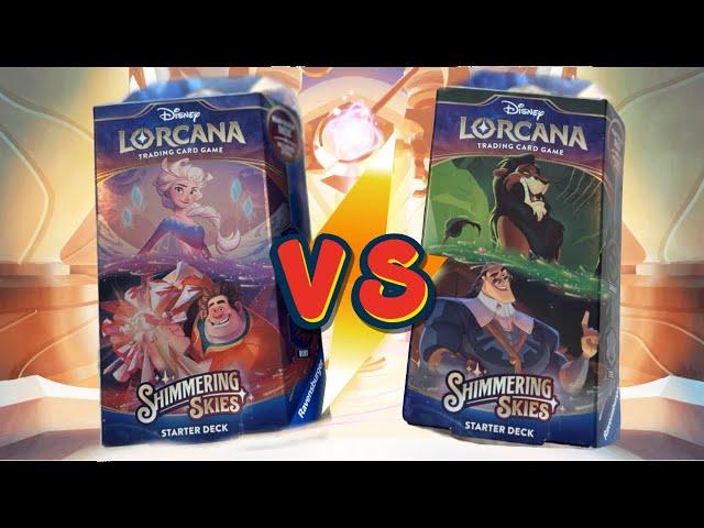 Shimmering Skies Starter Decks Gameplay  Disney Lorcana