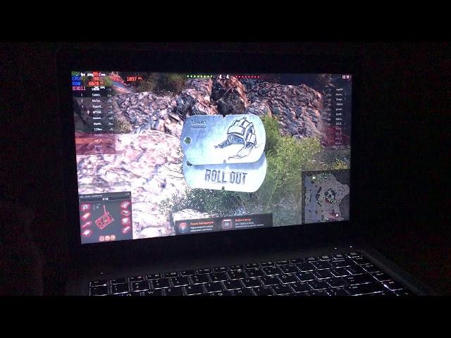 Обзор ноутбука HP 9480m I7-4650U, Intel HD 5000 в игре World of Tanks. WOT FPS Test, Gameplay.