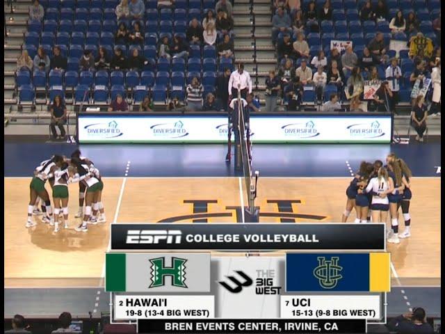 Hawaii Wahine Volleyball vs UC Irvine (Nov. 23, 2024) Match 2