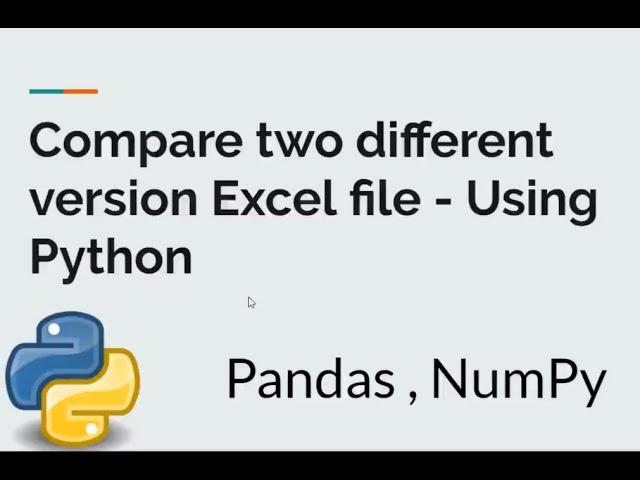 Compare excel files using Python with Pandas