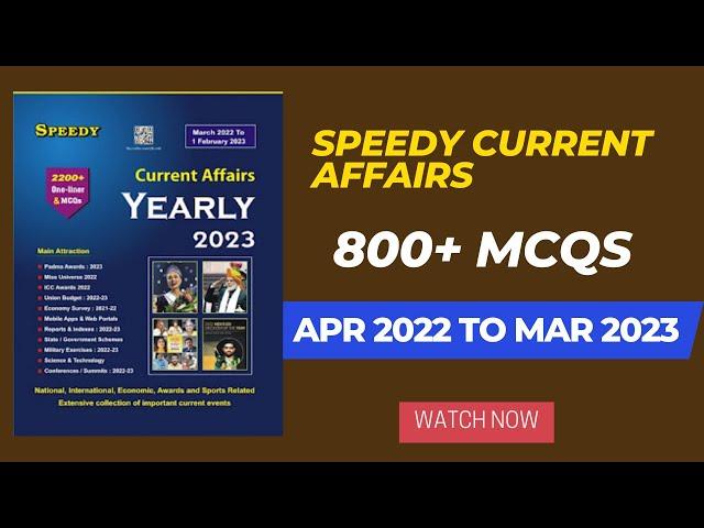 Speedy Current Affairs March 2023 English | 800+ MCQs | April 2022 to March 2023 | Proxy Gyan