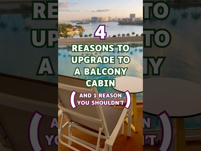 These are the 4 reasons you should upgrade to a balcony cabin on your next cruise! #cruise #shorts