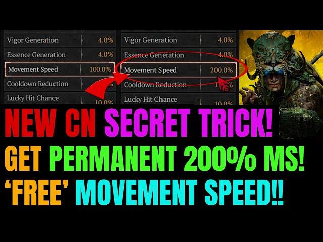 CN's SECRET MOVEMENT SPEED TRICK REVEALED!! | Permanent 200% MS Bonus!