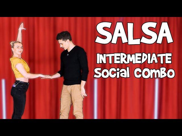 Intermediate Salsa Tutorial for Social Dancing | Intermediate Salsa Combo by Marius&Elena