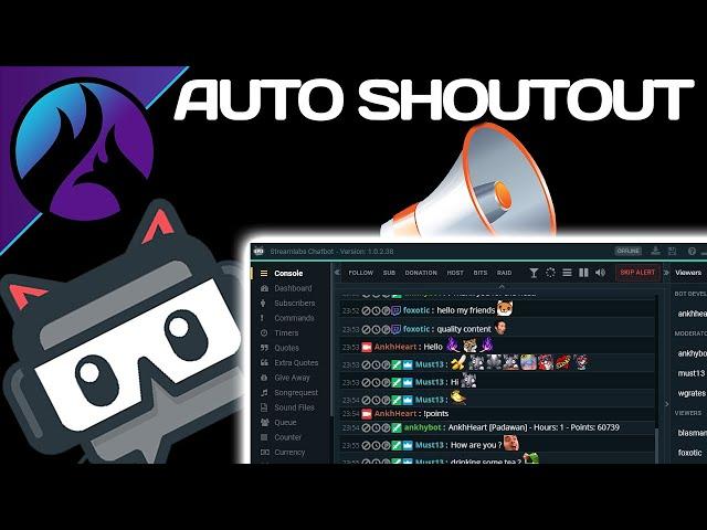 Easy Auto Shoutout with Streamlabs Chatbot!