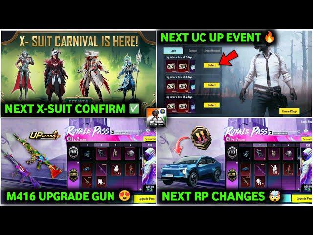 New M416 SKIN  Free Upgrade Gun ! BGMI A11 RP 1 To 100 Rewards | Next X Suit | Next UC UP Event