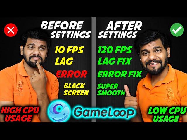 Gameloop Best Settings For Low End Pc -Laptop  Lag Fix | Errors  | Fps Drop Problem  100% solved 